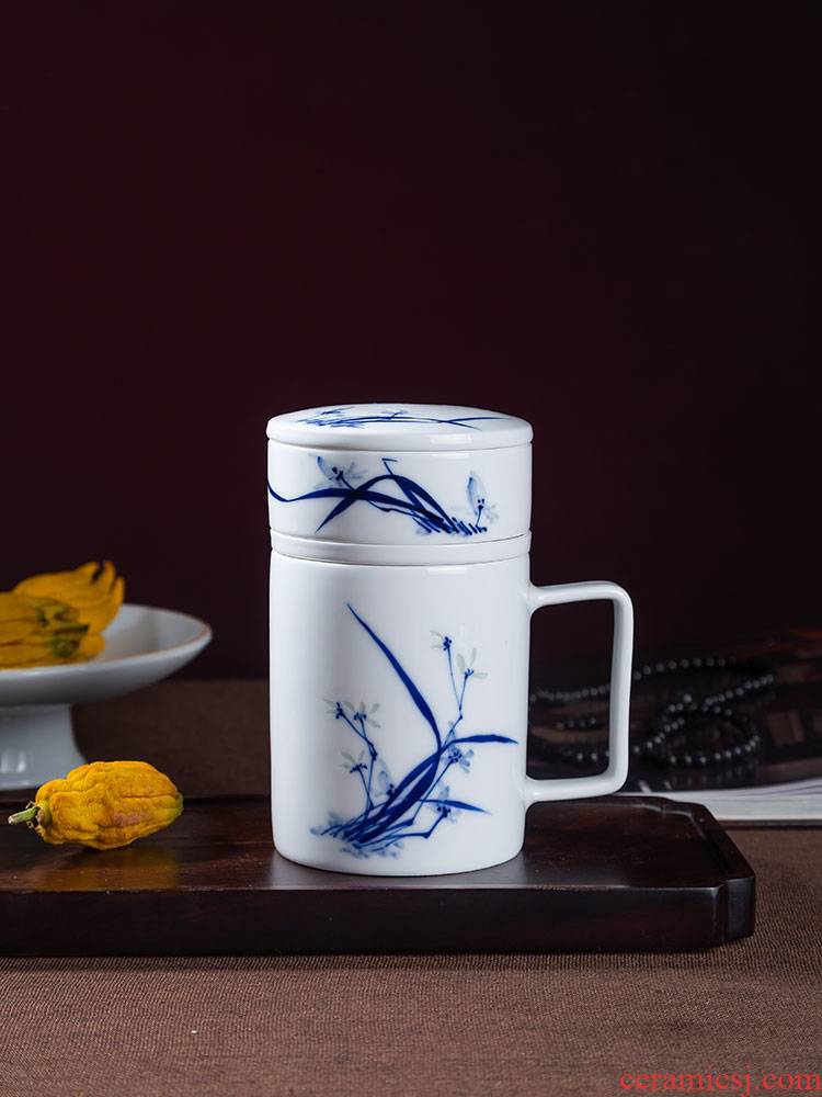 Jingdezhen ceramics hand - made porcelain and exquisite tea cup home is suing travel portable tea cups