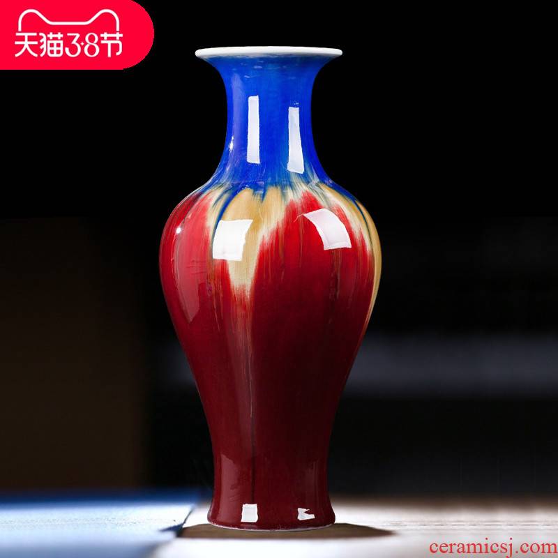 Contracted and I jingdezhen chinaware big vase flower arrangement, household decoration wine porch decoration furnishing articles