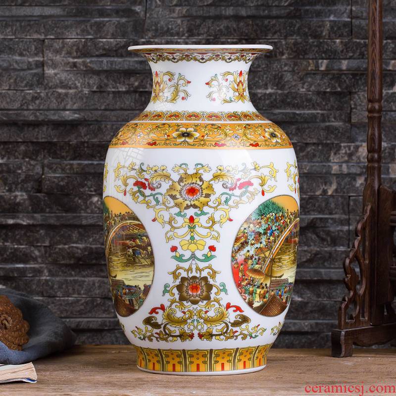 Jingdezhen ceramics vase Chinese penjing flower arranging, small white porcelain wine crafts home decoration