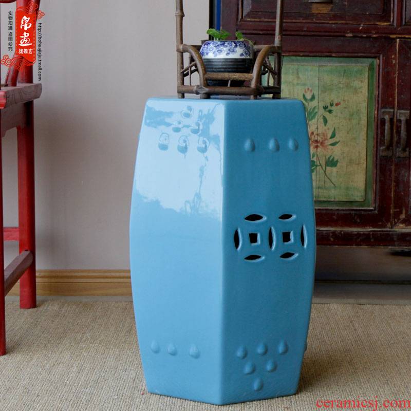 Jingdezhen ceramics classical drum who chair sitting room home decoration and porcelain who who porcelain pillar landing place