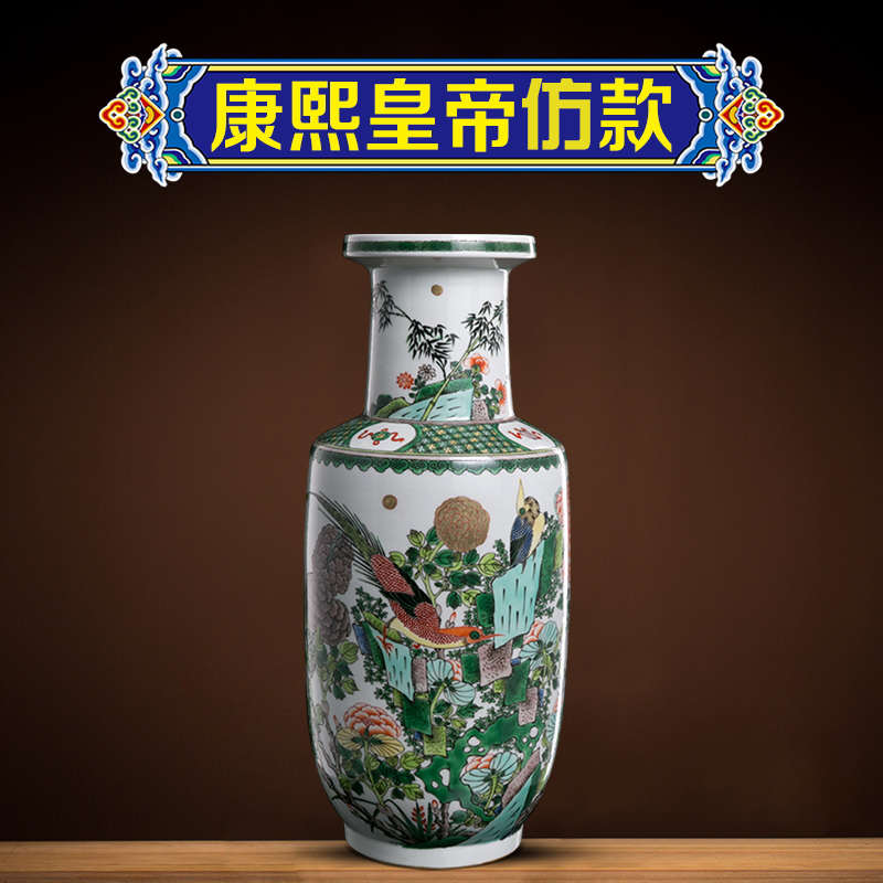 Better sealed up with jingdezhen ceramic vases, new Chinese style furnishing articles decorative wooden stick bottle rich ancient frame study adornment ornament