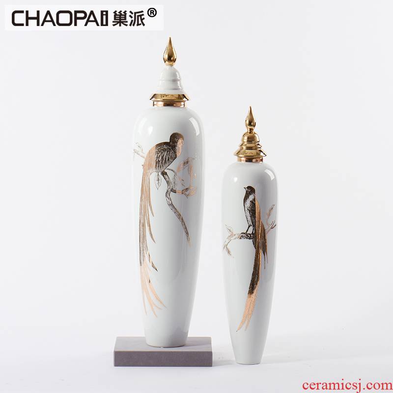 Modern new Chinese style new ceramic decoration decoration can show what crafts rich ancient frame sitting room sofa edge