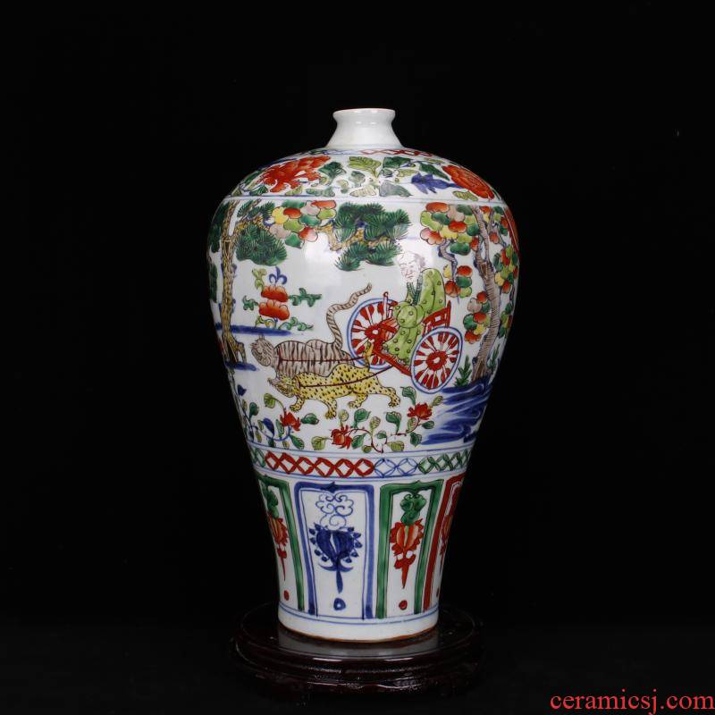 The Master of jingdezhen folk checking antique reproduction bucket color colorful mei yuan dynasty antique bottles of old goods penjing collection