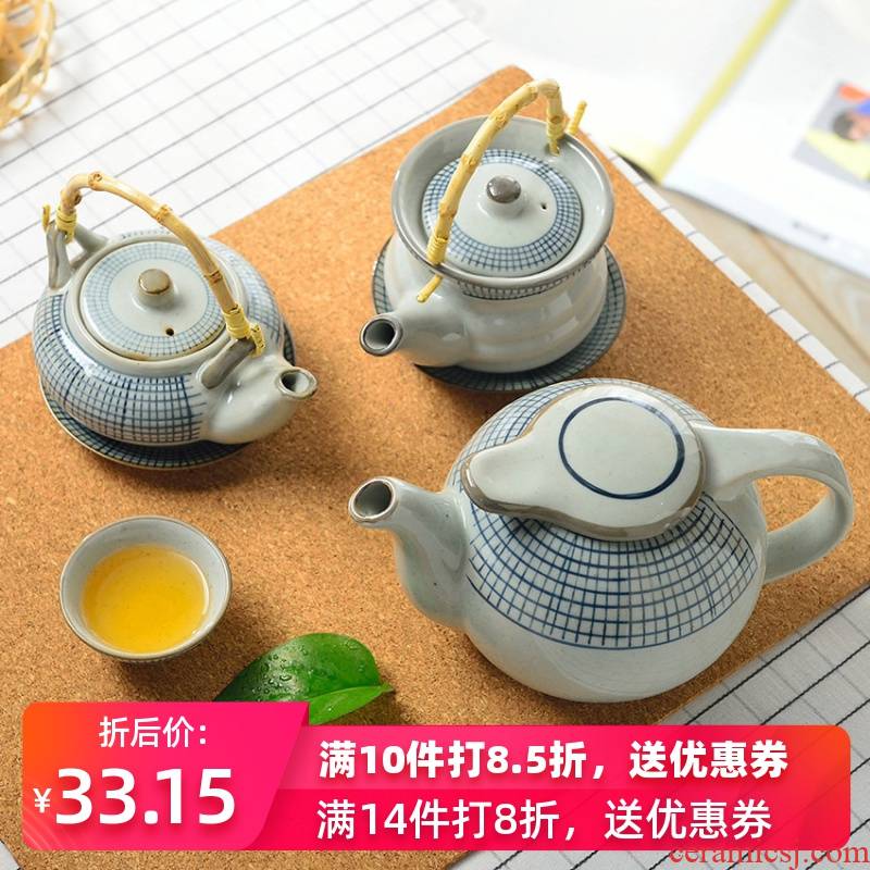 Three ceramic teapot teacup Three - piece suit 1 l big teapot household teapot tea kettle pot of single girder maker