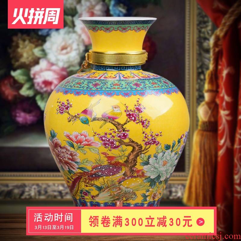 Jingdezhen ceramic 10 jins 20 jins 30 jins domestic wine jars it mercifully wine jar mercifully bottle with tap