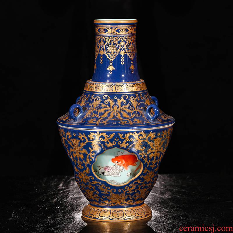 Yang Shiqi the qing qianlong palace ceramics and the name and the sky turn heart bottle