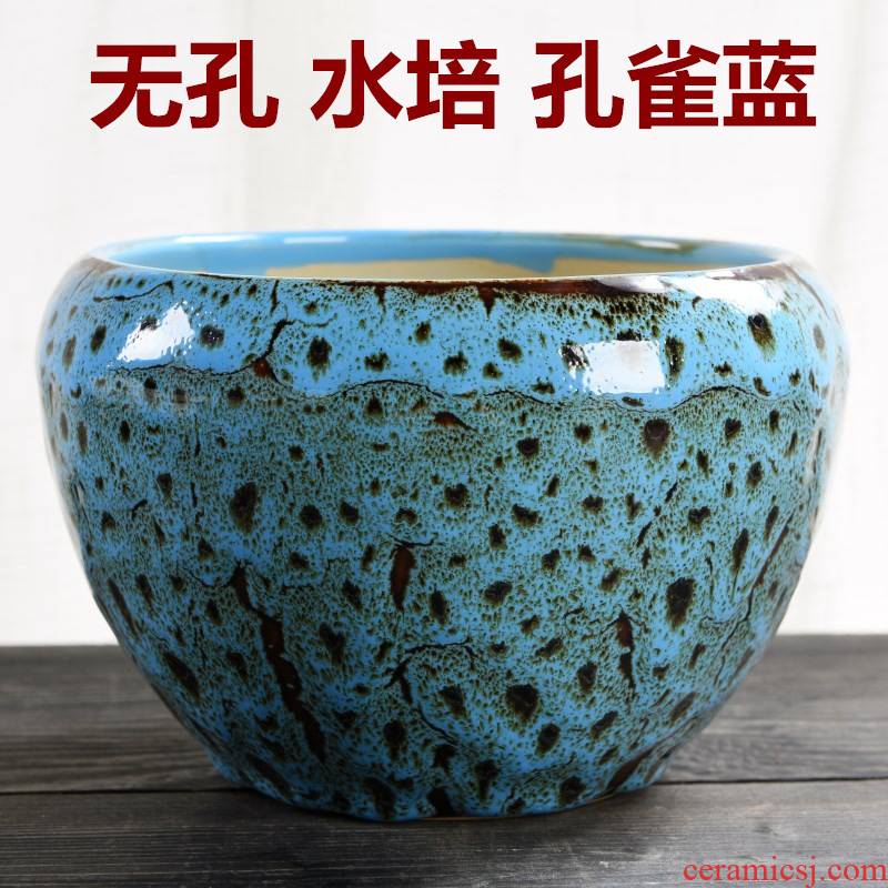 The Lotus flower pot other ceramic hydroponic refers to small container without hole, water lily bowl Lotus creative fleshy large copper grass