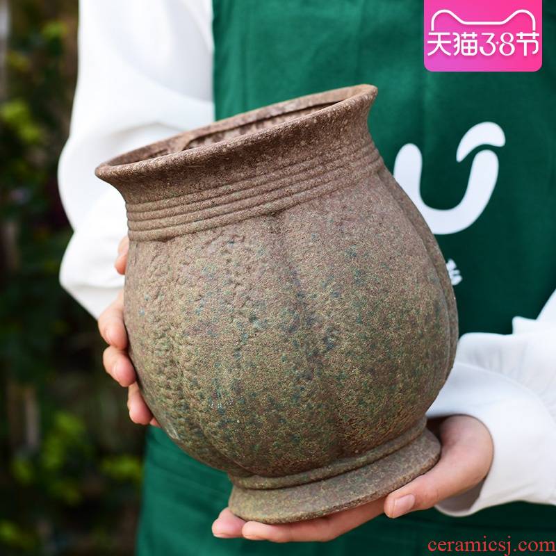 Mage old running the fleshy flowerpot ceramic large household creative green plant pot pot meat meat thick pot the plants