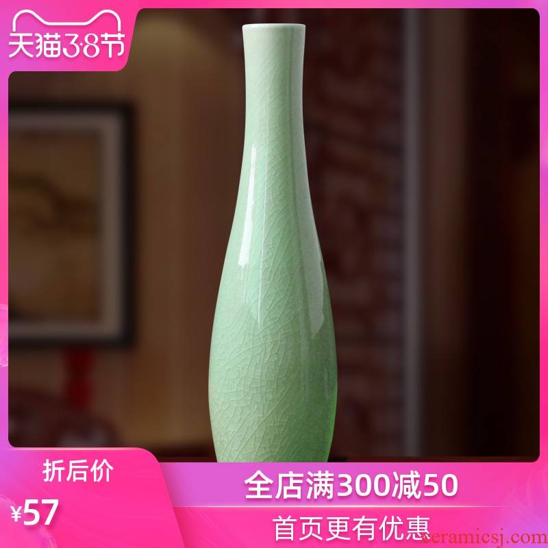 Strong sequence of jingdezhen ceramics vase penjing jade guanyin net bottles of creative fashion accessories Buddha sitting room flower arrangement