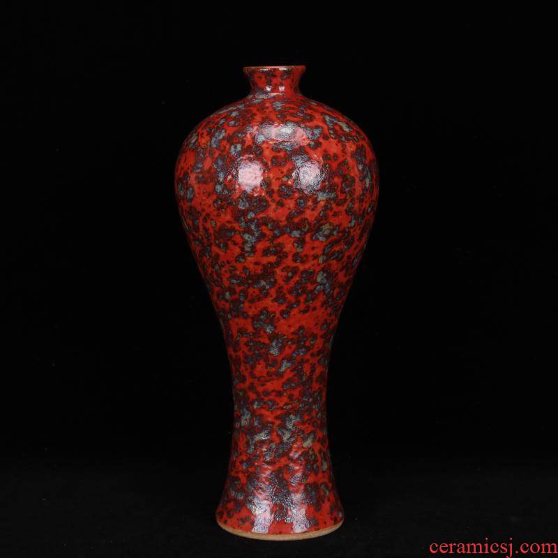 Jingdezhen antique reproduction antique handicrafts offering red offering blue vase water POTS and old Chinese style furnishing articles