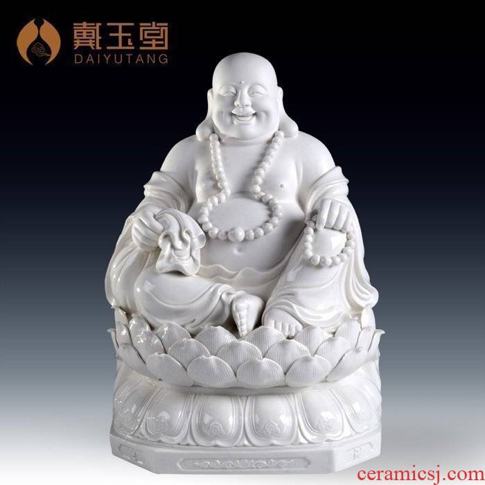 Yutang dai worship maitreya dehua ceramic decorative arts and crafts of Buddha furnishing articles/16 inches GuLian D21-09