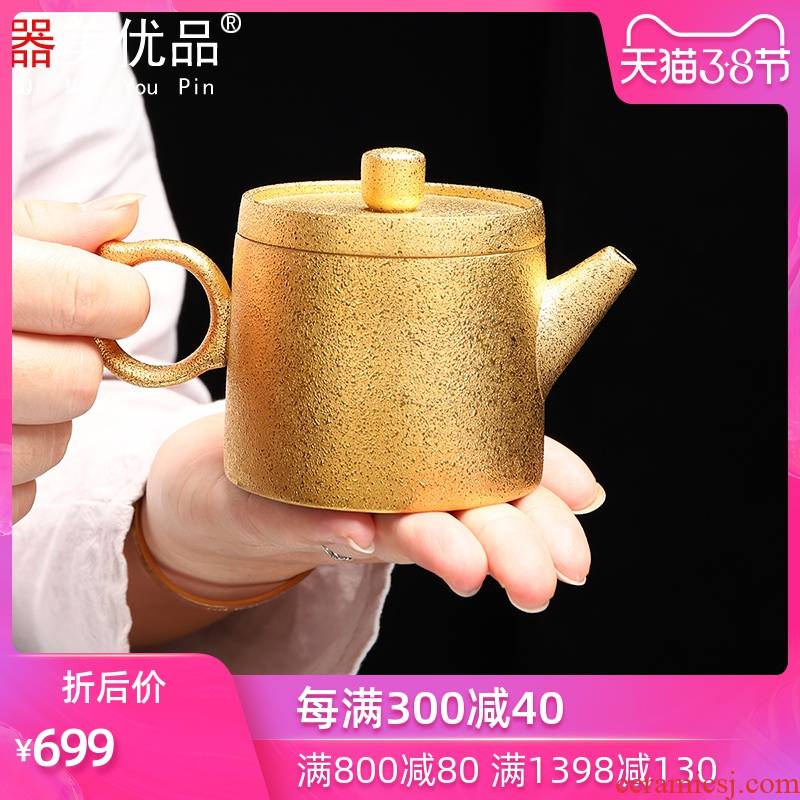 Implement the optimal product pure manual gold are it to filter the teapot tea, kungfu tea set ceramic teapot single pot