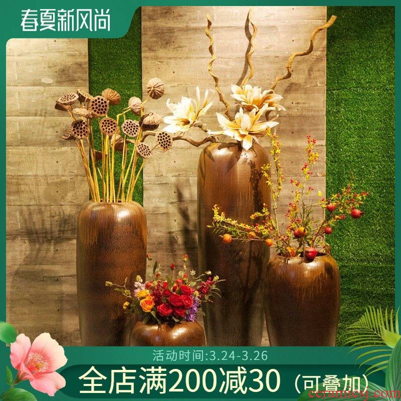 Jingdezhen ceramic big vase hall place decoration restaurant decoration to the hotel between example big sitting room receptacle