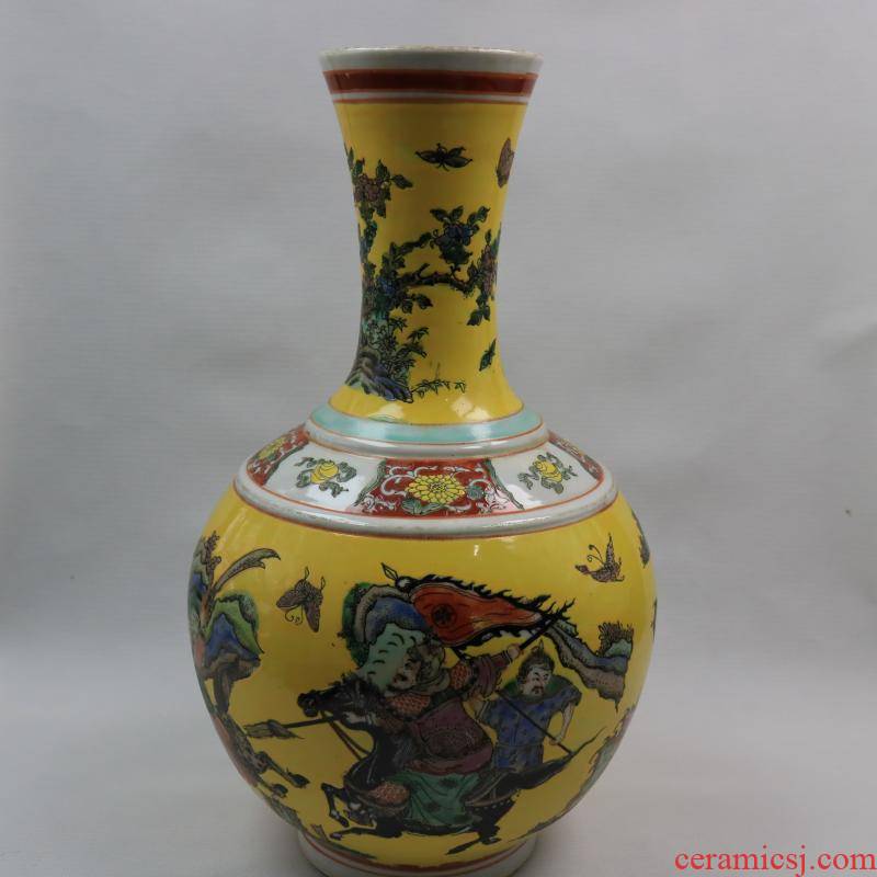 Jingdezhen ceramics imitation the qing kangxi with pastel tree bottle of antique reproduction antique furnishing articles of handicraft