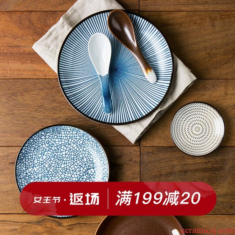 Eat inchi Japanese - style tableware dishes suit household rice bowls ceramic dishes individuality creative dishes dishes