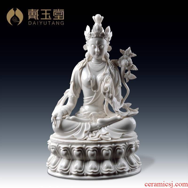 The embodiment of yutang dai dehua white porcelain mother Buddha avalokiteshvara/white tara - tantric Buddha D41 to 37