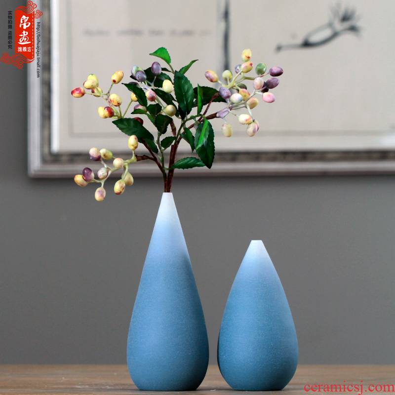Jingdezhen ceramic dry flower vase furnishing articles flower implement creative home sitting room ark, the table decoration flower arrangement