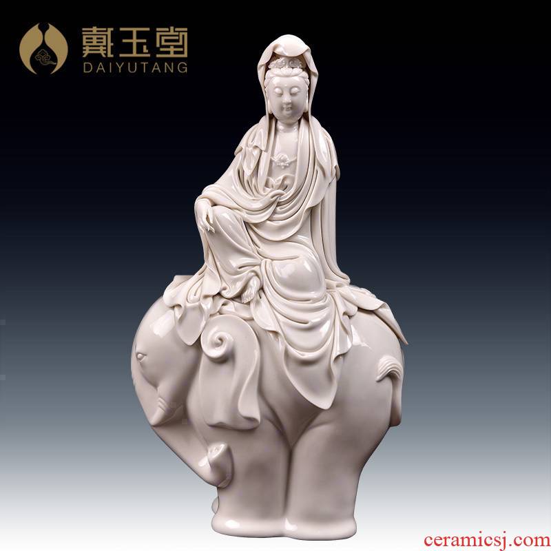 Yutang dai porcelain goddess of mercy Buddha bodhi furnishing articles dehua white porcelain its/lucky goddess of mercy corps D24-101