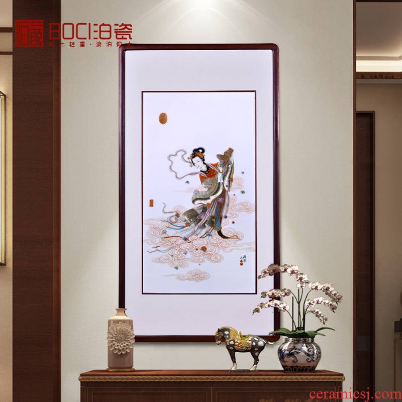 High - quality goods of jingdezhen ceramics hand - made the split of porcelain plate painting the living room background decoration hanging painter in furnishing articles