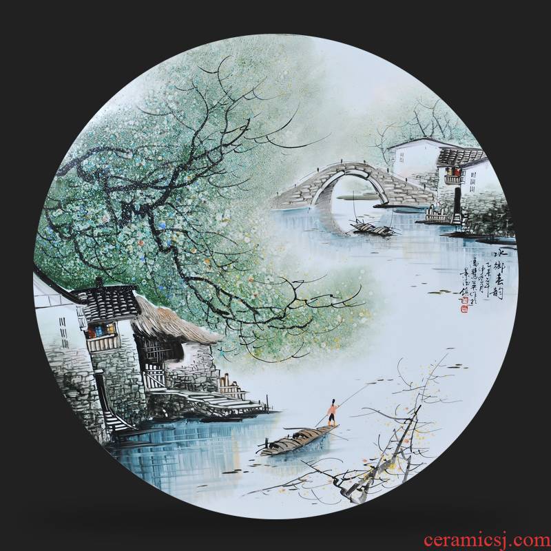 In jingdezhen ceramics Feng Huiying hand - made ChunYun porcelain plate painter adornment picture hanging In the sitting room is placed