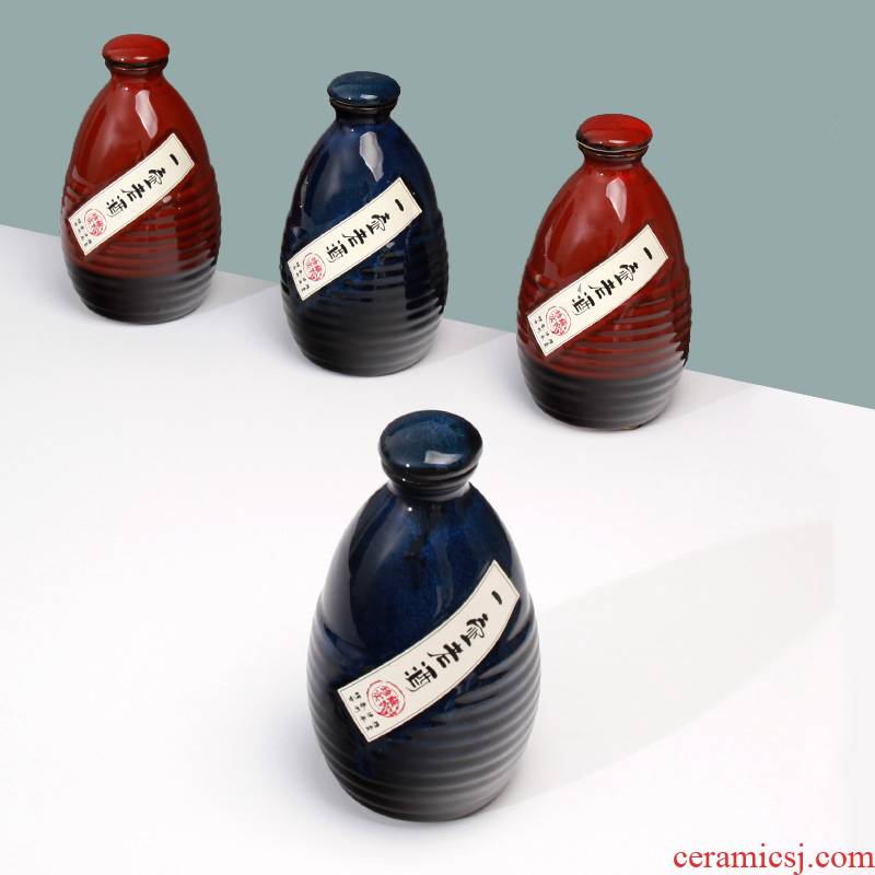 An empty bottle of jingdezhen ceramic device furnishing articles wine jars of liquor bottles little hip 1 catty put mini decorative vase