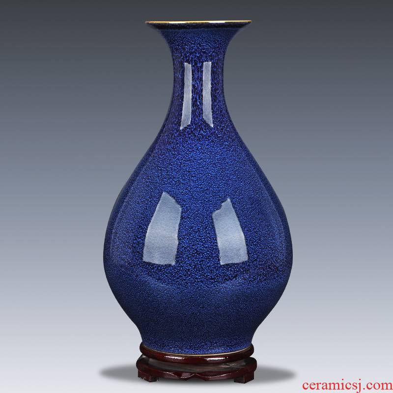 Up with jingdezhen ceramic vases, flower receptacle furnishing articles of new Chinese style living room TV cabinet creative decoration porcelain arts and crafts