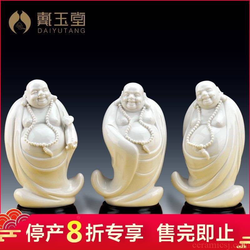 Ceramic handicraft production is pulled from the shelves 】 【 pot - bellied Buddha maitreya Buddha 7 - inch ruyi primer