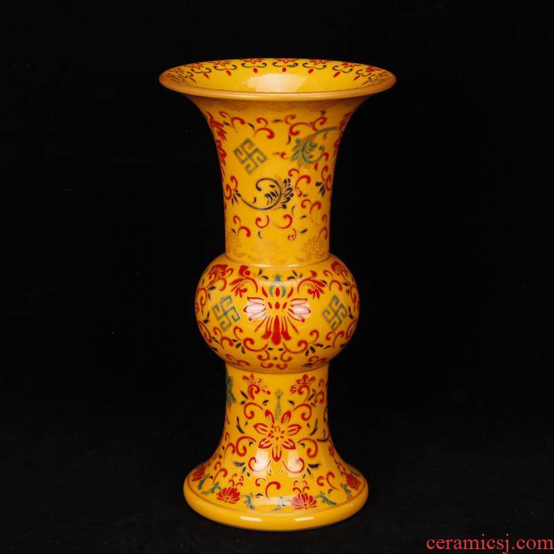 Jingdezhen imitation of the qing dynasty antique antique old goods flower grain vases, ancient Chinese style restoring ancient ways is sitting room ark of desk furnishing articles