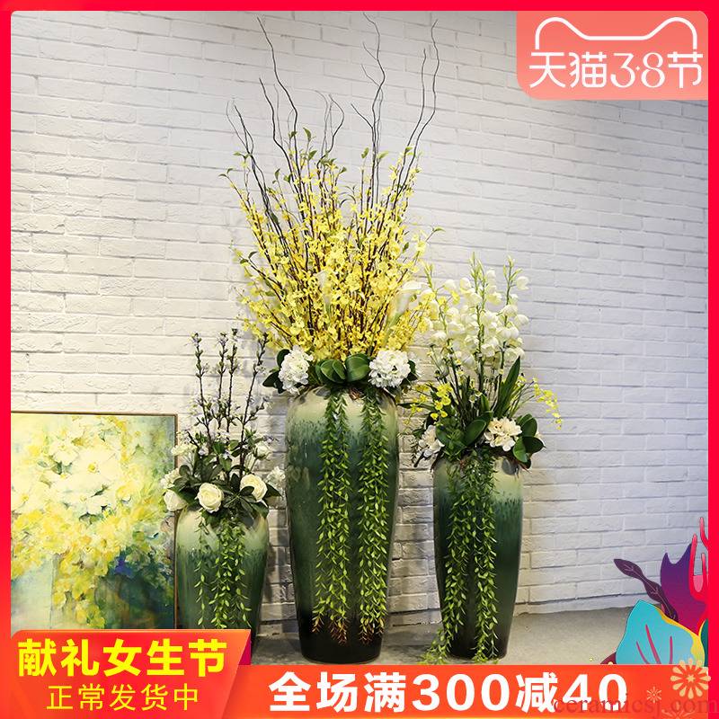 Jingdezhen landing big vase decoration to the hotel lobby lounge floral stores between example ceramic flower receptacle