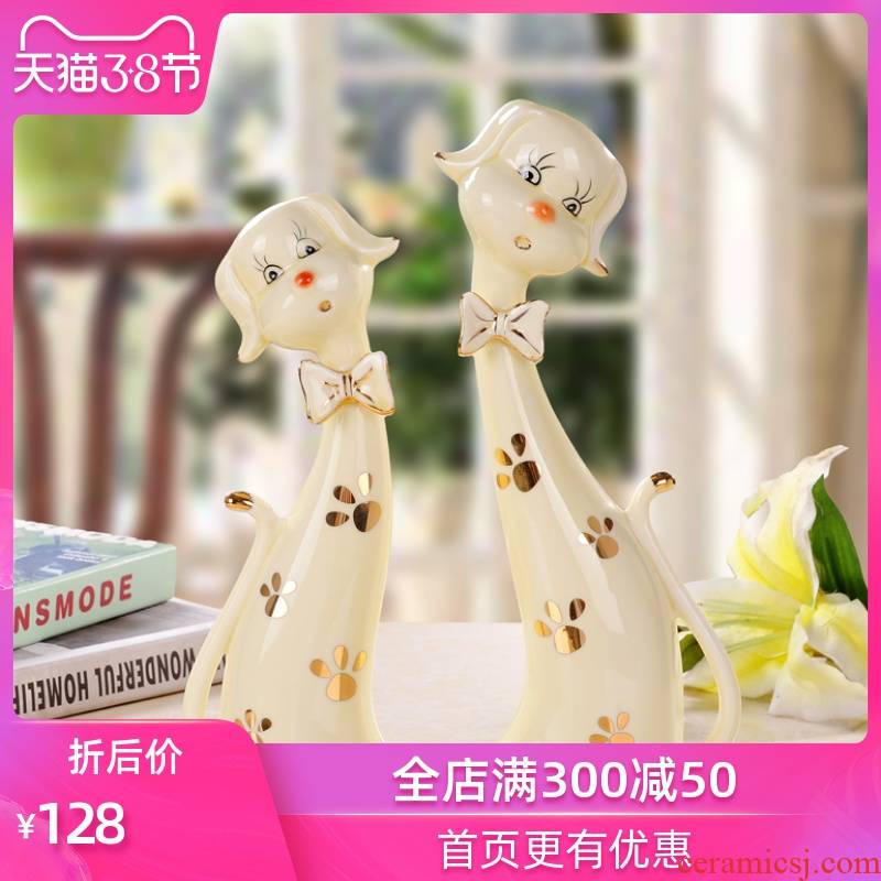 Ceramics animals express dog lovers furnishing articles creative wedding present European fashionable sitting room bedroom act the role ofing is tasted