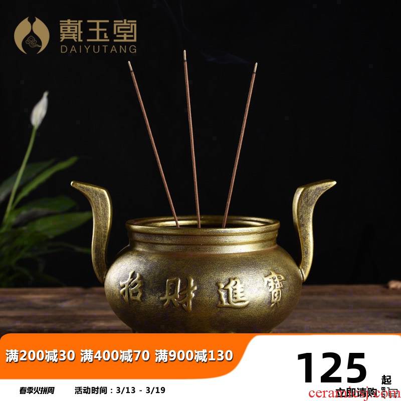 Yutang dai ceramics for Buddha incense buner home temple consecrate Buddha products bamboo fragrance joss stick'm burning incense buner/up chunks