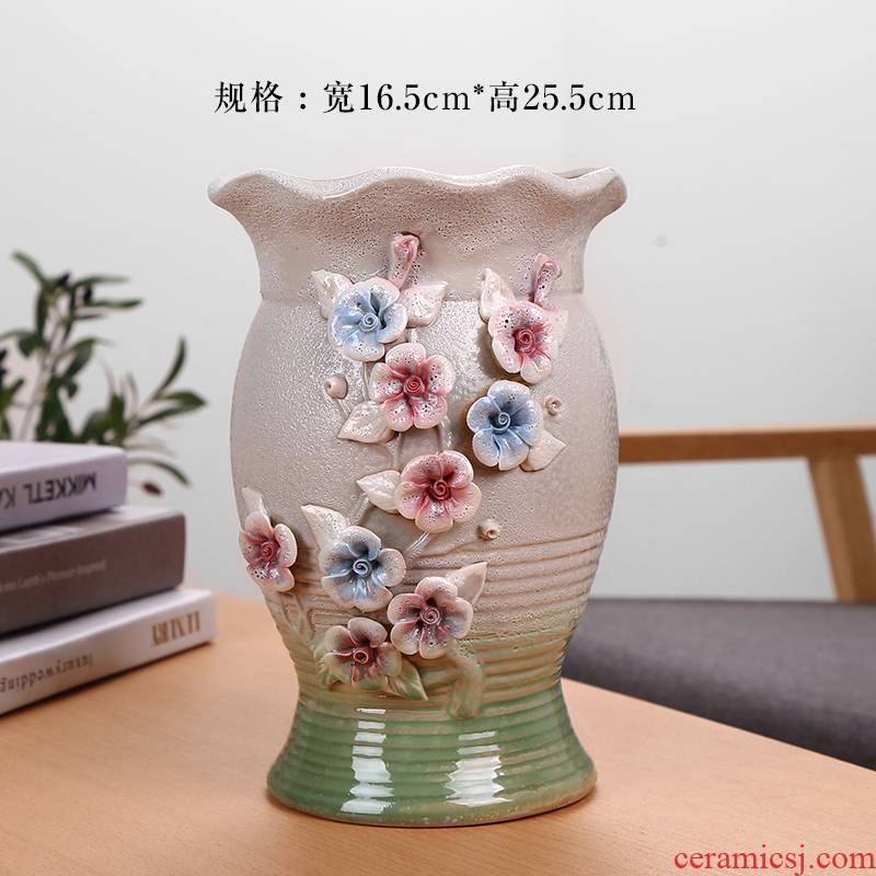 More meat ceramic flower pot high extra large model of the old running dry flower receptacle ceramic POTS contracted Europe type, move the vase