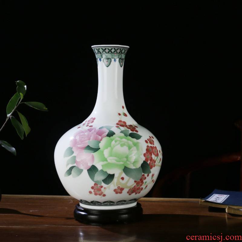 Under the liling glaze porcelain good remit mesa furnishing articles sitting room adornment vase colorful ceramics name plum blossom put hand - made of the design