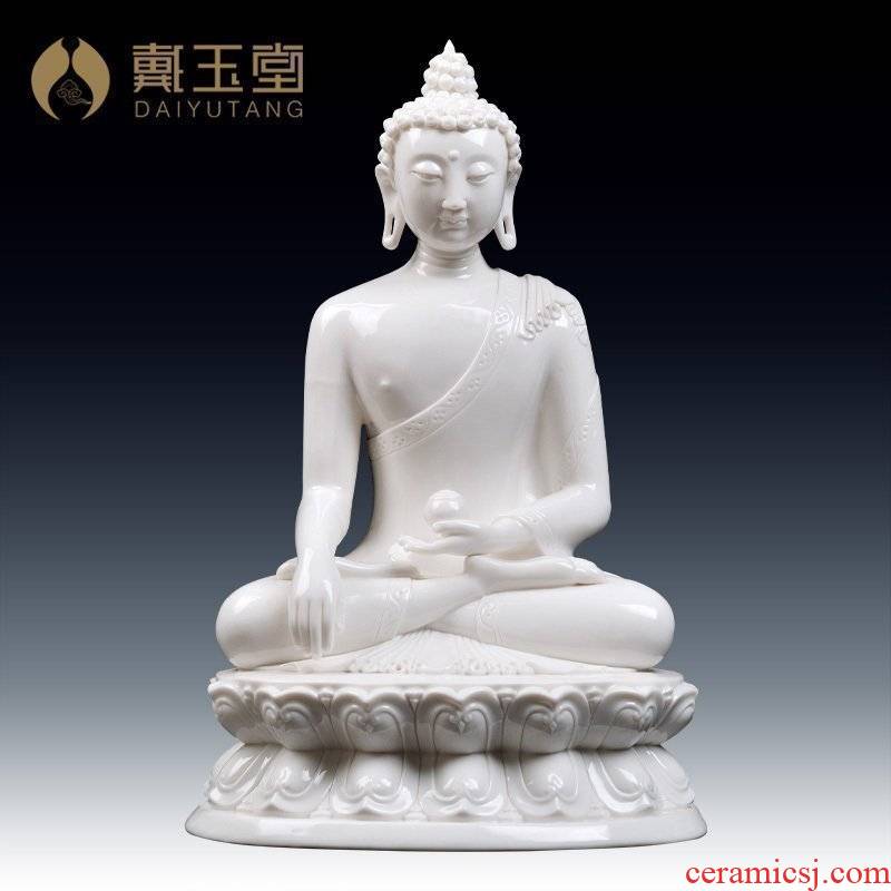 Yutang dai dehua white porcelain craft art of figure of Buddha furnishing articles/shakyamuni Buddha white glaze D44-33 a