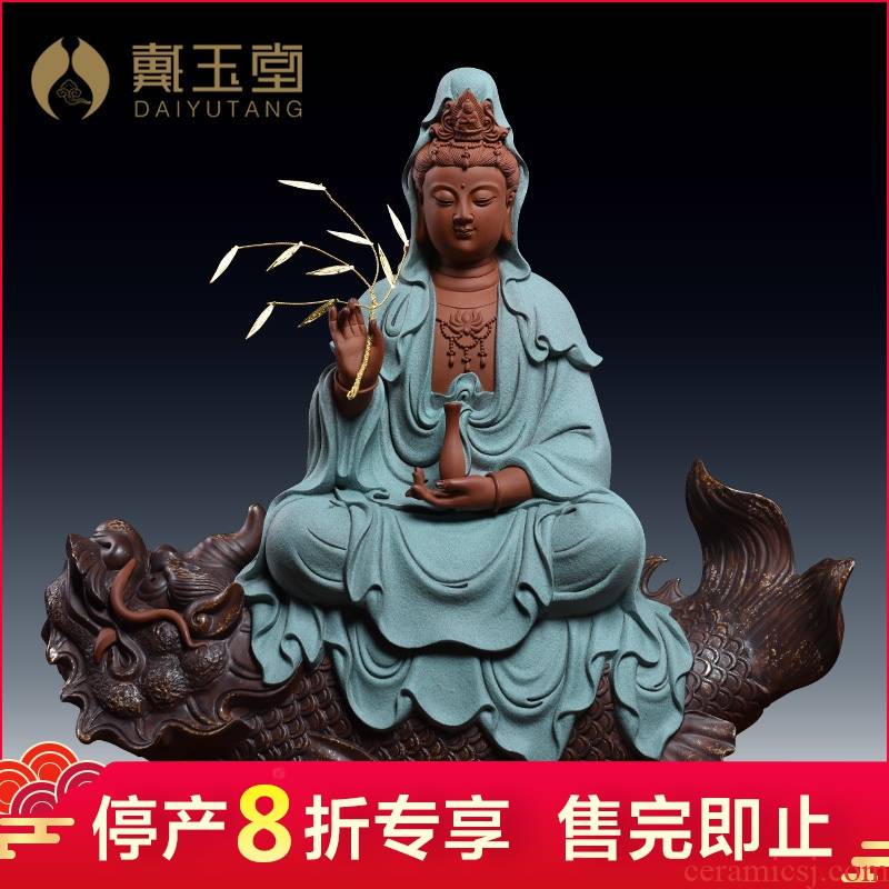 Ceramic production is pulled from the shelves 】 【 the four bodhisattvas manjusri samantabhadra hid in aojiang effort fish guan Yin