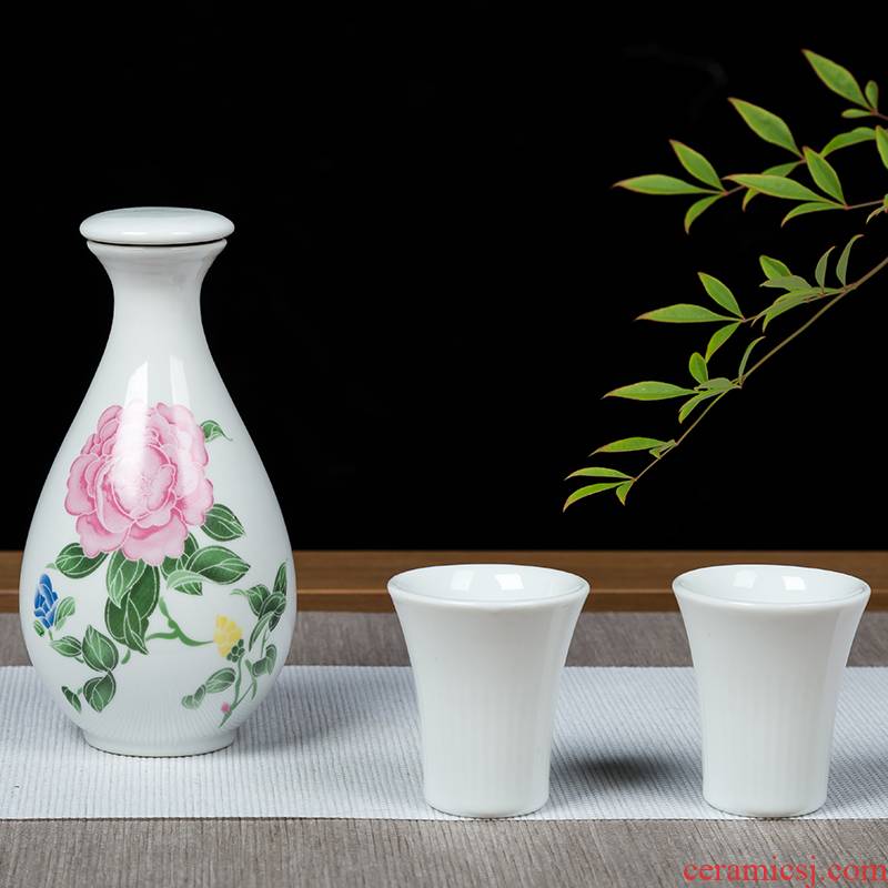 Jingdezhen half jins to ceramic bottle home antique small wine pot liquor bottles white porcelain mercifully jars flask