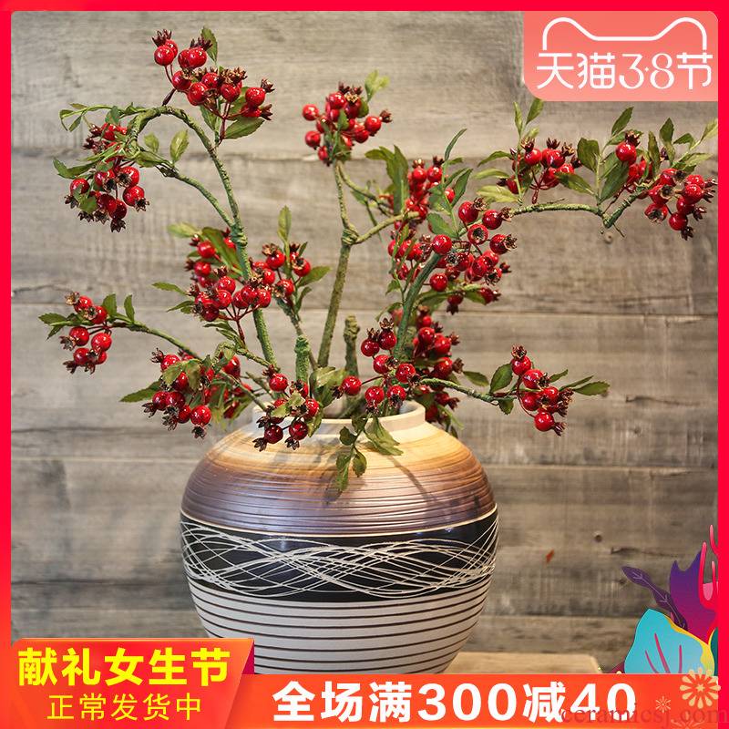 The New Chinese jingdezhen ceramic vase mesa place simulation flowers between artificial flowers decorate the sitting room, dining - room example