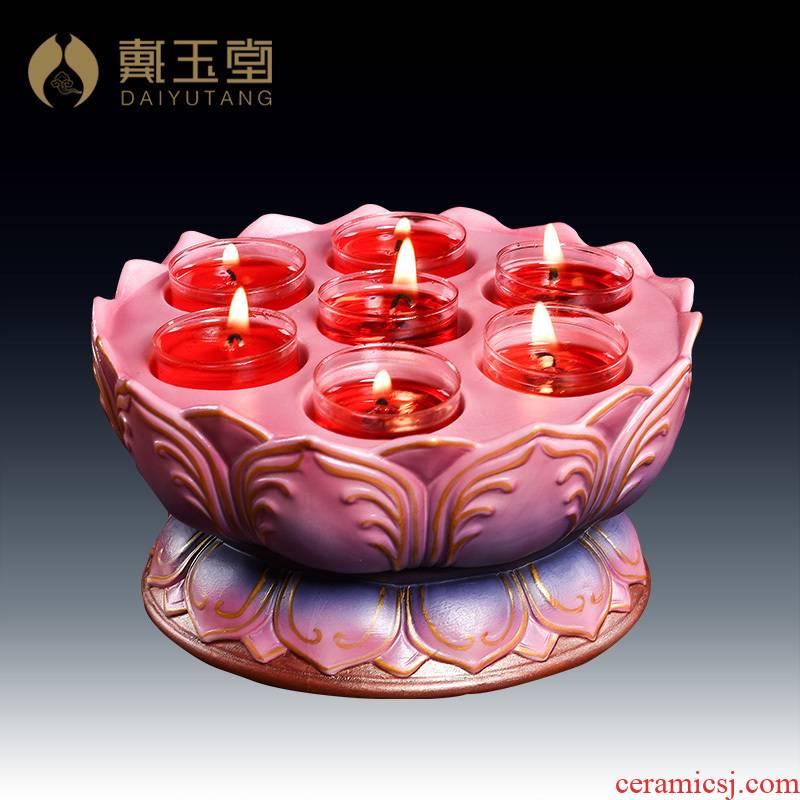 Yutang dai ceramic seven star based holders to candlestick course home for the Buddha Buddha with supplies SuYouDeng lamp holder