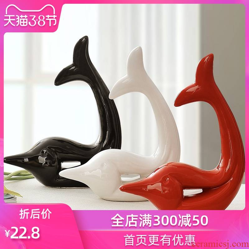 Household act the role ofing is tasted creative American country ceramic handicraft wedding gift sitting room TV ark place dolphins frolicking