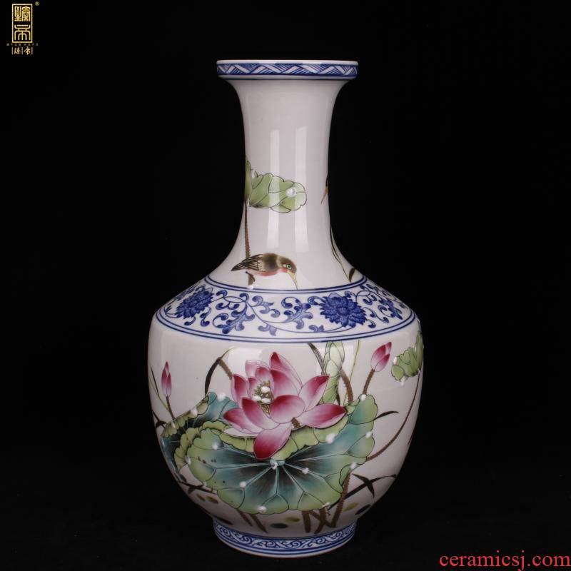 Jingdezhen home and everything lotus lotus pattern design imitation yongzheng antique antique porcelain vases, decorative furnishing articles