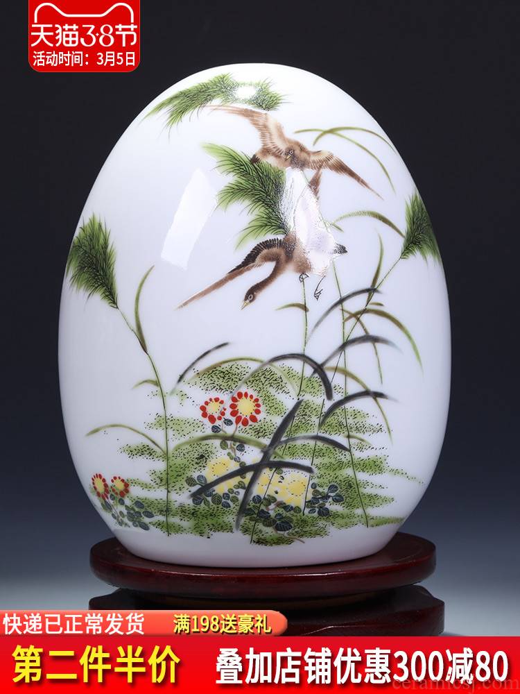 Jingdezhen ceramics JiXiangFu lucky egg and egg furnishing articles of modern Chinese style living room wine home decorative arts and crafts