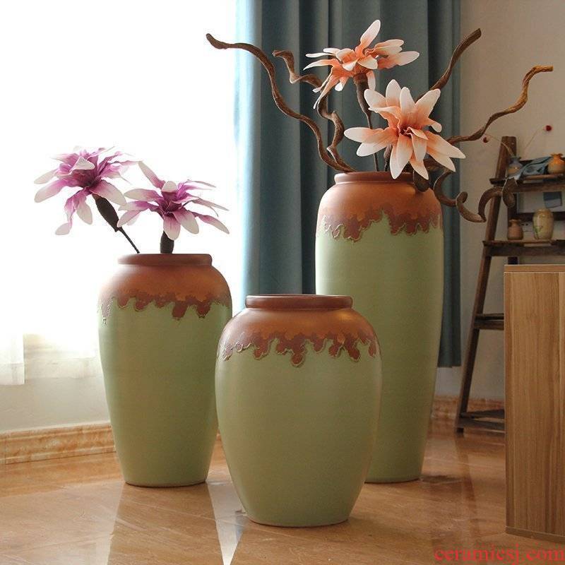 Modern European jingdezhen ceramic furnishing articles sitting room of large vase villa clubhouse hotel flower POTS