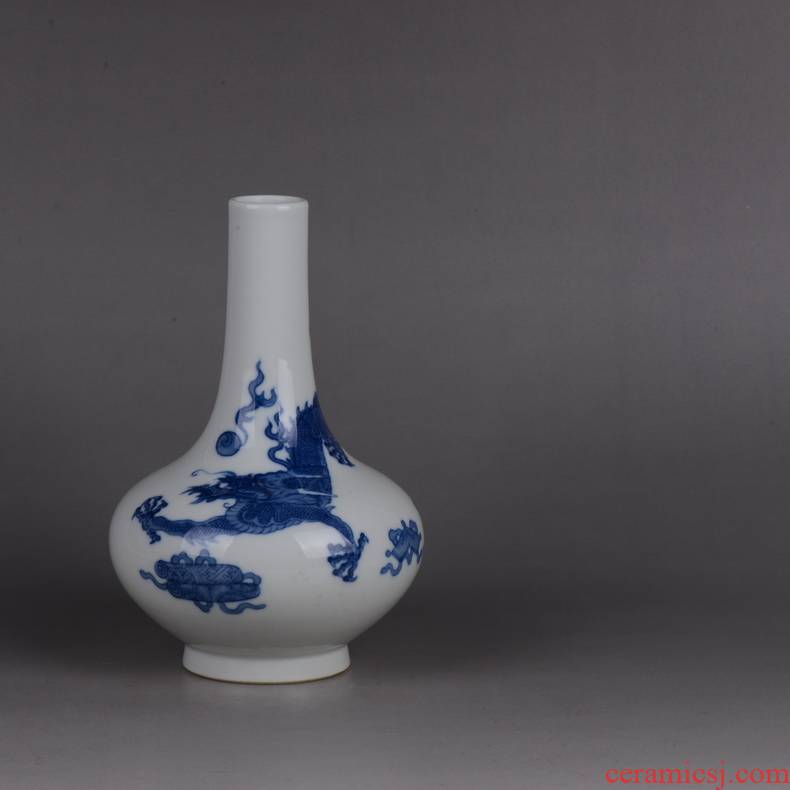 Pianology picking jingdezhen blue and white porcelain antique art dragon gall bladder
