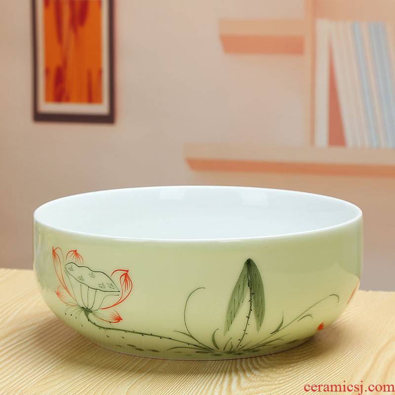 Celadon hand - made water raise refers to flower pot without hole copper vessels hydroponic grass lucky bamboo bowl lotus water raise a flower pot ceramics
