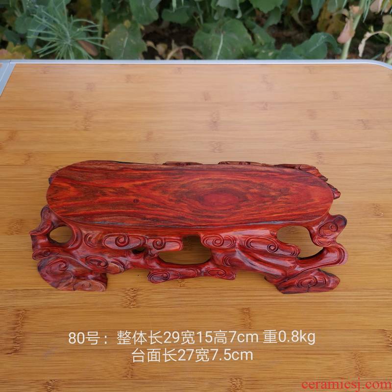 Pianology picking redwood carved base solid wood handicraft furnishing articles base with base flower miniascape of base
