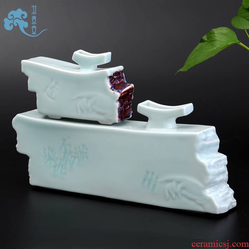 Creative celadon Chinese arts and crafts contracted desk accessories porcelain ceramic vase household furnishing articles home