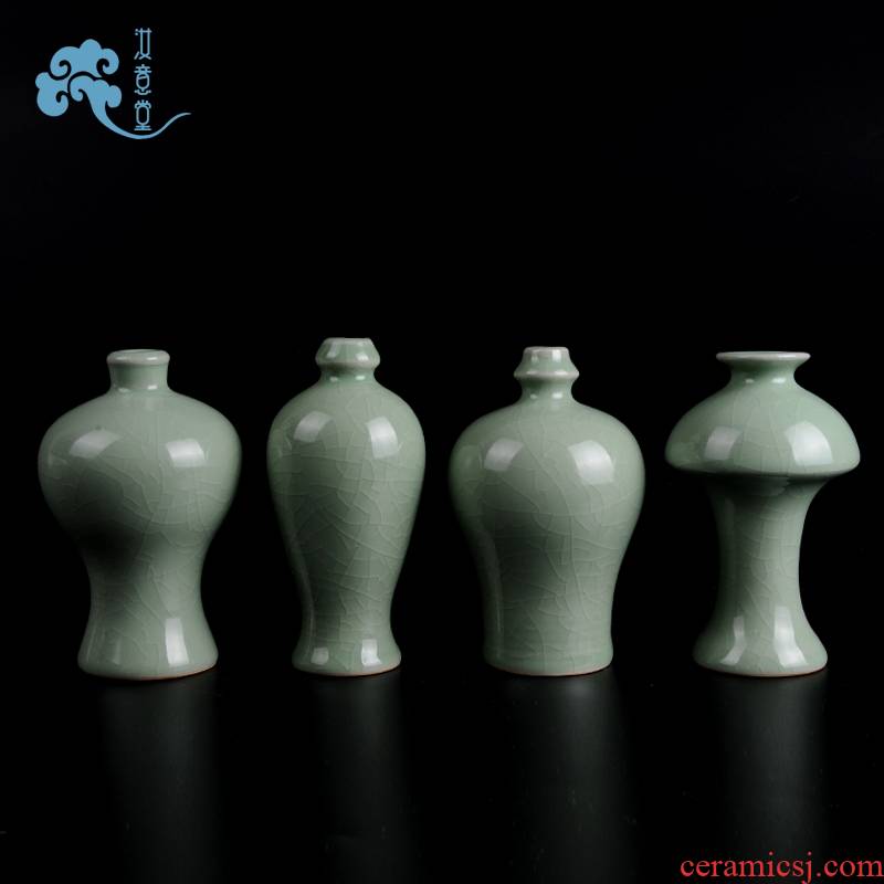 Archaize your up handicraft floret bottle ceramic porcelain bottle arranging flowers, Chinese simple desktop decoration restoring ancient ways furnishing articles