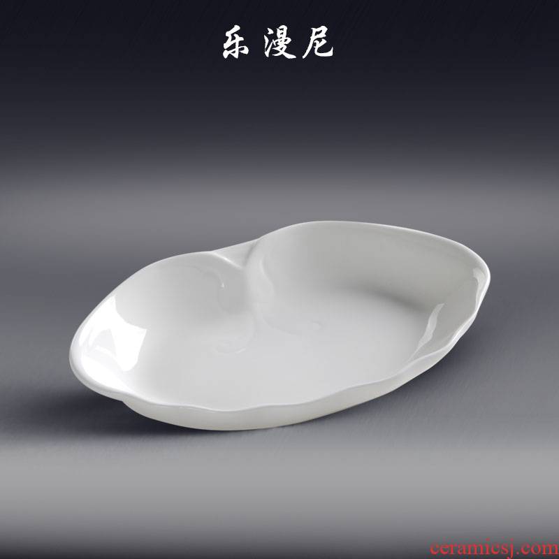 Le diffuse, butterfly deep dish - pure white hotel ceramic tableware daily hot special - shaped plates at home