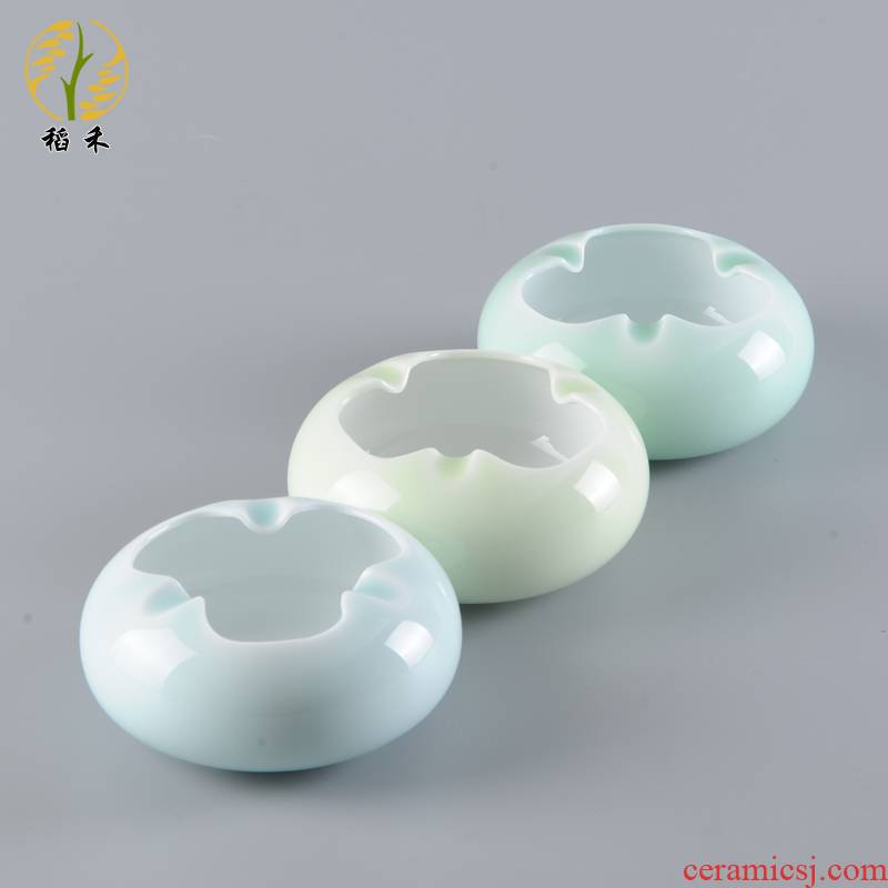 Fashion creative ashtray ceramic ashtray celadon contracted sitting room tea table bedroom home decoration office furnishing articles