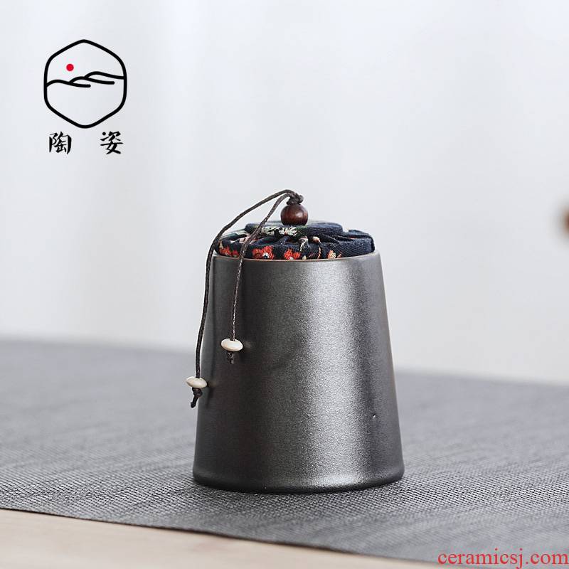 TaoZi small of black tea, sealed storage in warehouse and receives ceramic pot black tea pu - erh tea zen tea pot